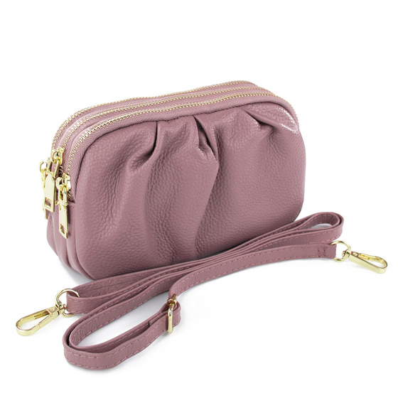 Alessio TOREBKA Damska na ramię CROSSBODY mała SKÓRA NATURALNA