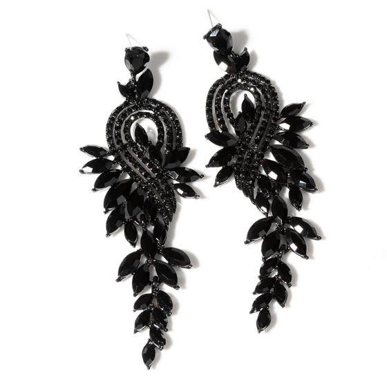 KOLCZYKI eleganckie CYRKONIE WISZĄCE długie kryształki