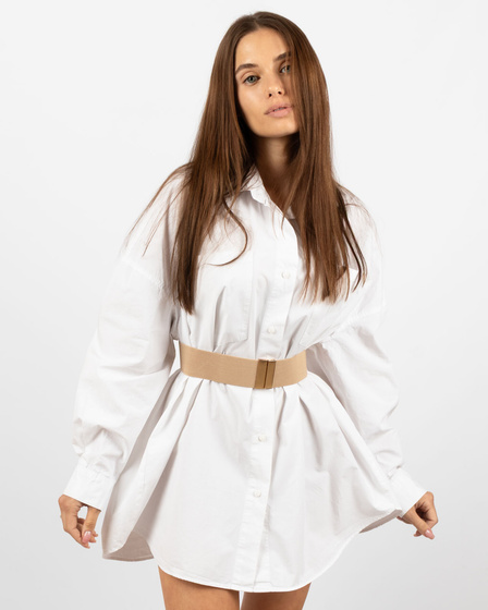 SZEROKI PASEK DAMSKI Alessio DO SUKIENKI elastyczny GUMA BEŻOWY Rozmiar M