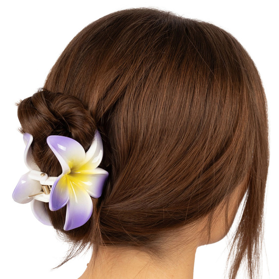 KLAMRA szczęka SPINKA do włosów kwiat KWIATY żabka HAWAJSKA KWIAT PLUMERII