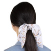 GUMKA do włosów APASZKA kwiaty BIAŁA scrunchies