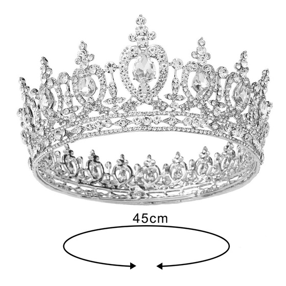 KORONA ozdoba do włosów damska ŚLUBNA diadem KRYSZTAŁY ślub