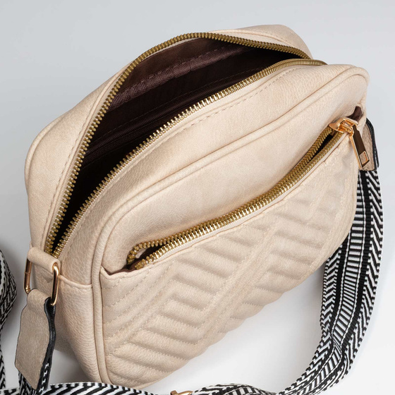 Alessio TOREBKA Damska PIKOWANA CROSSBODY na ramię PASEK QUILTED