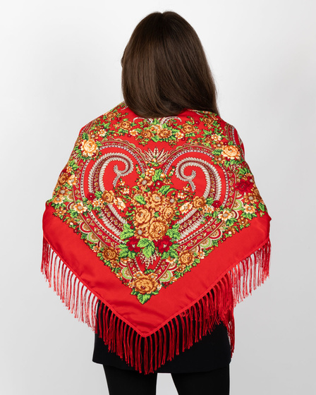 CHUSTA Ludowa Alessio GÓRALSKA Folk KWIATY DUŻA