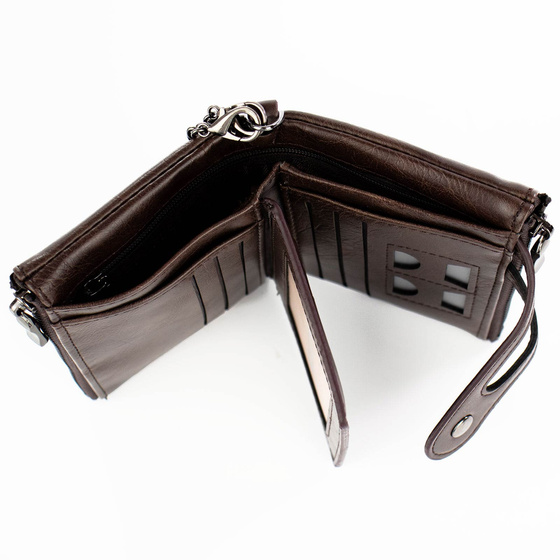 Alessio PORTFEL MĘSKI Block Kart RFID ŁAŃCUCH Pudełko PREZENTOWE