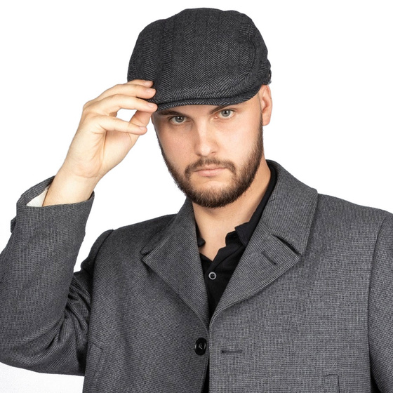 KASZKIET Męski Alessio Stylowy Elegancki FLAT CAP Jesień Zima Czapka RETRO