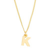 NASZYJNIK damski POZŁACANY 24k litera K mała
