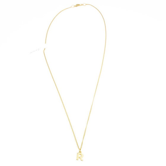 NASZYJNIK damski POZŁACANY 24k litera R mała