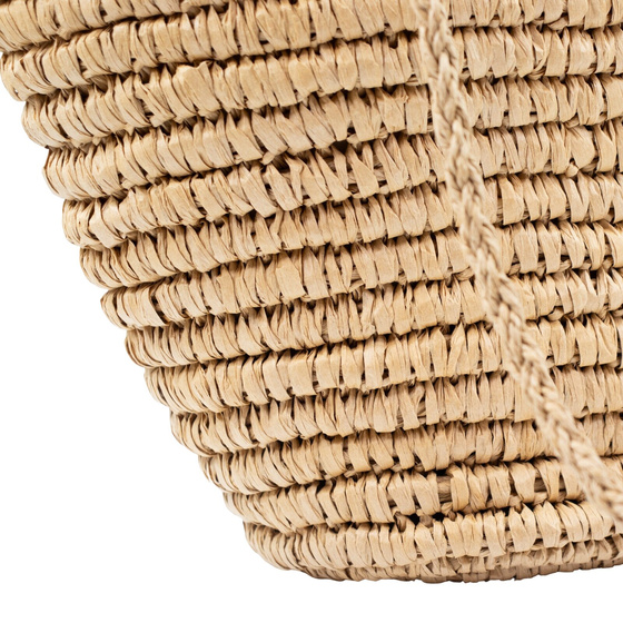 TOREBKA damska DUŻA SŁOMKOWA pleciona na ramię TORBA PLAŻOWA koszyk