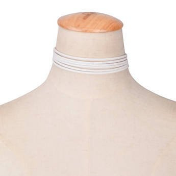 Choker NASZYJNIK na szyję biały