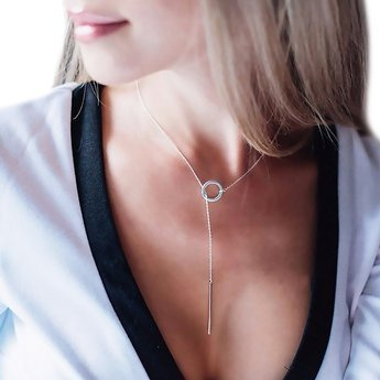 Naszyjnik CELEBRYTKA krawatka STAL SZLACHETNA