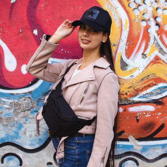 Torba saszetka BIODROWA nerka DUŻA na ramię listonoszka NERKA