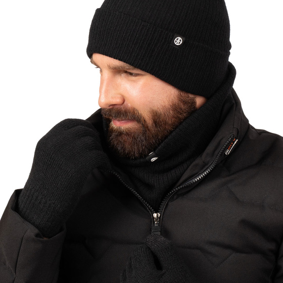 Alessio KOMPLET CZAPKA + KOMIN + RĘKAWICZKI DOTYKOWE ciepły POLAR ZIMOWY