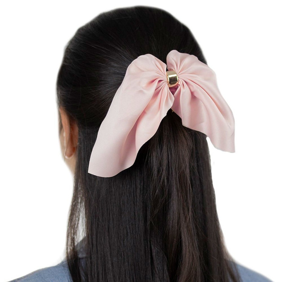 GUMKA do włosów frotka SCRUNCHIE KOKARDA łososiowa