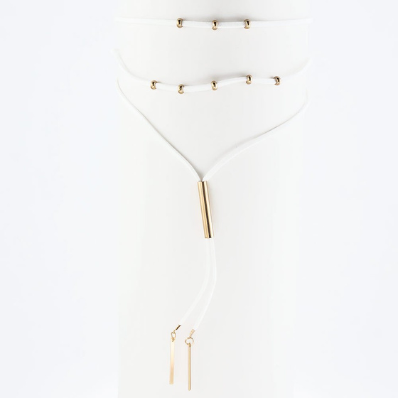 Choker z elementami biały
