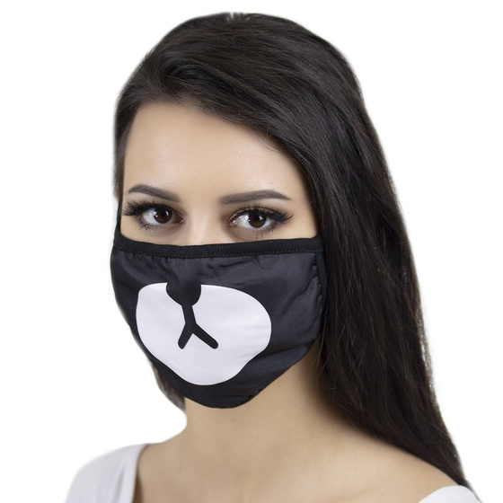 MASKA maseczka CZARNA wielorazowa MIŚ piesek