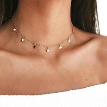 Naszyjnik choker STAL SZLACHETNA POZŁACANA