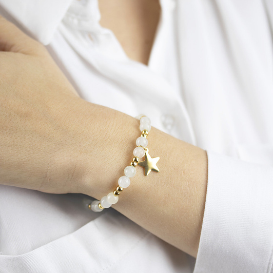 Bransoletka gwiazdka STAL SZLACHETNA POZŁACANA