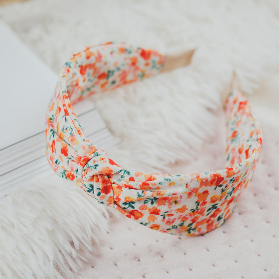 OPASKA do włosów SUPEŁ węzeł KWIATY turban