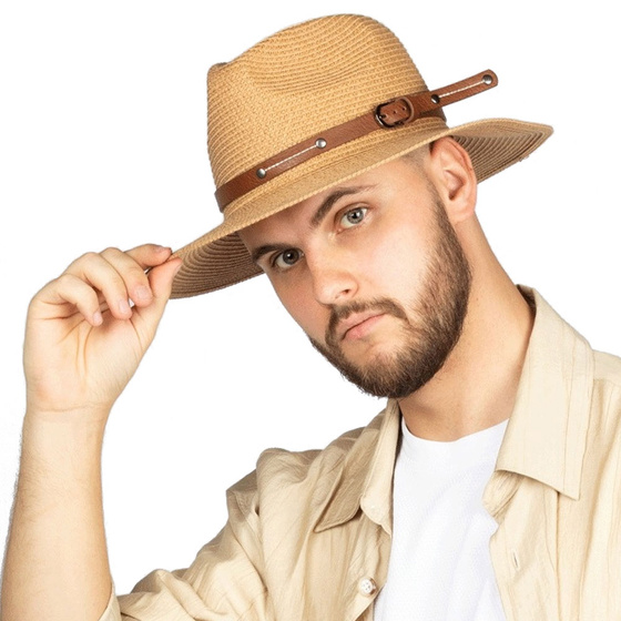 KAPELUSZ Alessio DAMSKI MĘSKI PLECIONY lato HAWANA letni PANAMA rozmiar 59