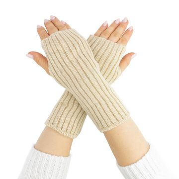 RĘKAWICZKI ciepłe DAMSKIE bez palców krótkie MITENKI