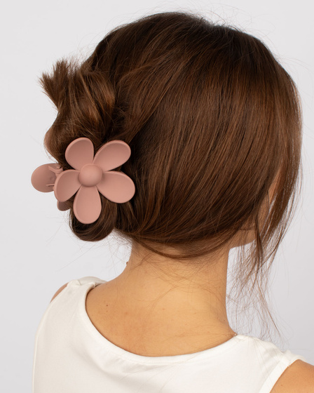 SPINKA DO WŁOSÓW duża klamra matowa klamerka żabka szczęka KWIAT