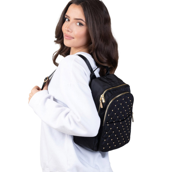 Alessio PLECAK damski POJEMNY miejski szkolny PIKOWANY torba QUILTED