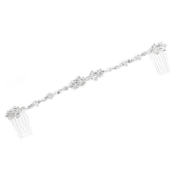 OZDOBA DO WŁOSÓW srebrna ŚLUBNA grzebyk cyrkonie