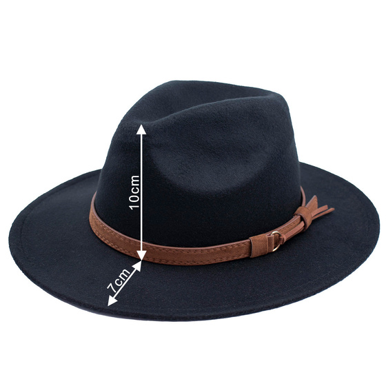 KAPELUSZ PANAMA fedora elegancki filcowy