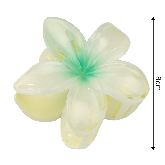 KLAMRA KWIAT szczęka duża SPINKA do włosów kwiatek Kwiat Plumerii HAWAJSKA
