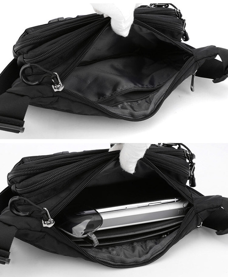 Torebka saszetka BIODRÓWKA NERKA męska POJEMNA SOLID PREMIUM