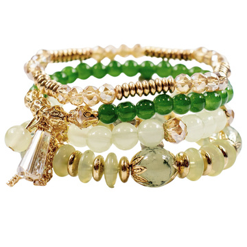 ZESTAW BRANSOLETEK elegancki koraliki KRYSZTAŁKI