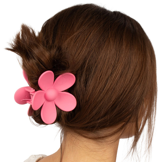 SPINKA DO WŁOSÓW duża klamra matowa klamerka żabka szczęka KWIAT