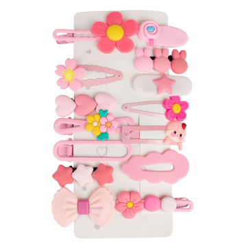 SPINKI DO WŁOSÓW ZESTAW spinek dla dziewczynki PYKI  14 SZTUK