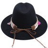 KAPELUSZ PANAMA damski filcowy boho chwost FILC