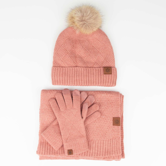 Alessio KOMPLET CZAPKA + KOMIN + RĘKAWICZKI DOTYKOWE ciepły POLAR ZIMOWY