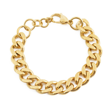 Bransoletka STAL SZLACHETNA POZŁACANA łańcuch