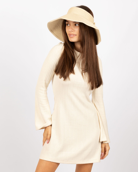 DASZEK Kapelusz beżowy przeciwsłoneczny damski słomkowy LETNI PLAŻOWY