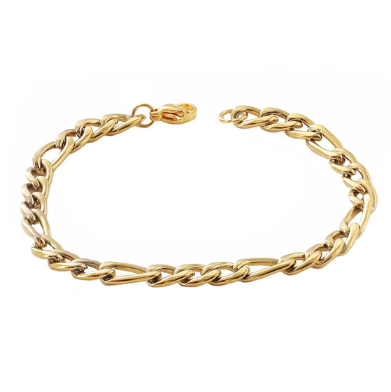 Bransoletka STAL SZLACHETNA POZŁACANA łańcuch