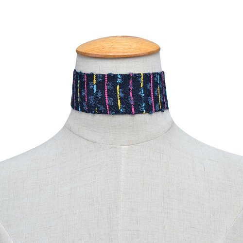 Choker kolor granatowy