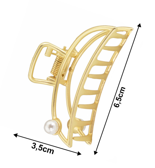 SPINKA DO WŁOSÓW klamra perła KLAMERKA metalowa
