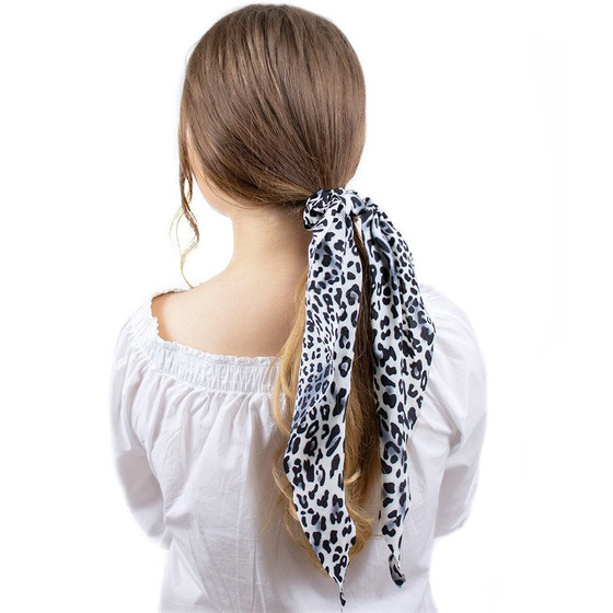 GUMKA DO WŁOSÓW kokarda APASZKA scrunchie PANTERKA