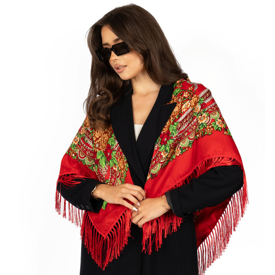 CHUSTA Ludowa Alessio GÓRALSKA Folk KWIATY DUŻA