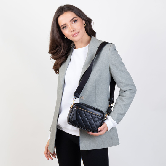 Alessio TOREBKA Damska CROSSBODY PIKOWANA na ramię PASEK QUILTED