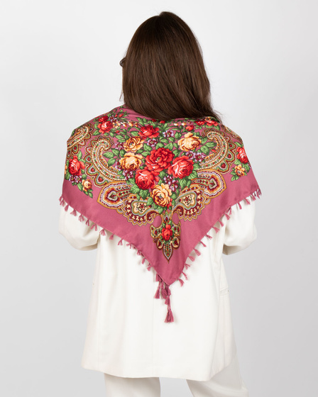 CHUSTA Ludowa Alessio GÓRALSKA Folk KWIATY DUŻA