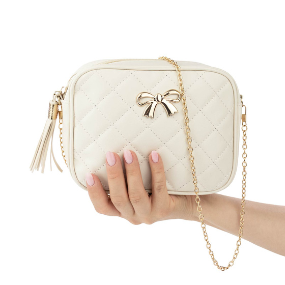 Alessio TOREBKA Damska PIKOWANA na ramię łańcuszek QUILTED CROSSBODY