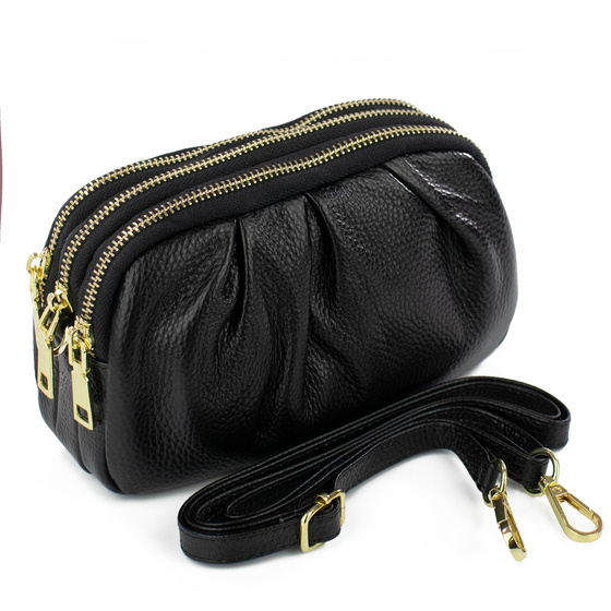 Alessio TOREBKA Damska na ramię CROSSBODY mała SKÓRA NATURALNA