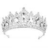 DIADEM Korona Tiara MISS GLOW ŚLUBNY srebrny cyrkonie KRYSZTAŁY