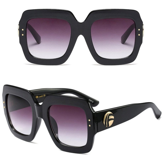 OKULARY przeciwsłoneczne DAMSKIE duże CZARNE