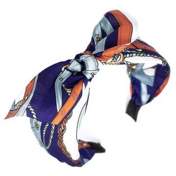 OPASKA DO WŁOSÓW szeroka NIEBIESKA KOKARDA pin up